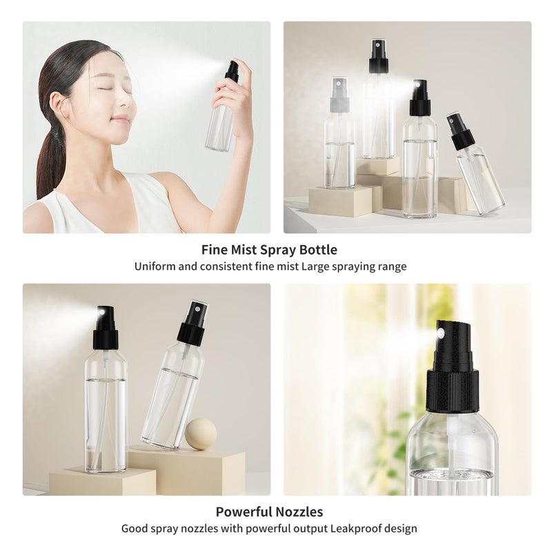 EPHECH 100PCS Small Spray Bottle, 1oz/30ml Travel Spray Bottle Clear Fine Mist Spray Bottle Plastic Empty Refillable Spray Bottle for Skin Care, Hair Care, Plant Care & Home Cleaning - Image 4